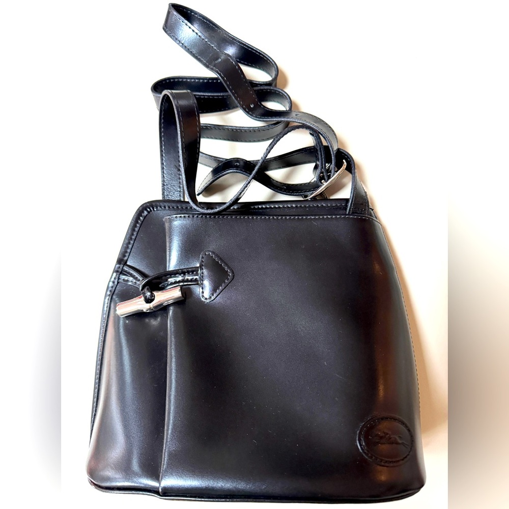 Longchamp crossbody leather small bucket bag
